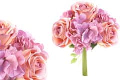 Autronic Hortenzija in vrtnice, Puget, barva lila in roza. Umetna roža. KN5123-MIX1