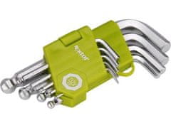 Extol Craft L-ključi Extol Craft (66000) kratki, komplet 9 ključev, 1,5-2-2,5-3-4-5-6-8-10 mm, s kroglico