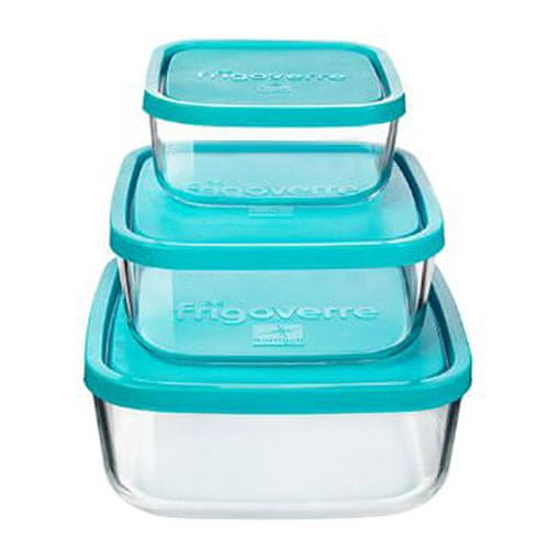 Bormioli Rocco FRIGOVERRE 3 KODNI GARNITURA KVADRAT, FRIGOVERRE 3 KODNI GARNITURA KVADRAT