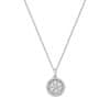 Amen Peneča srebrna ogrlica iz kubičnega cirkonija cvet življenja CLFLBBZ1 (verižica, obesek)