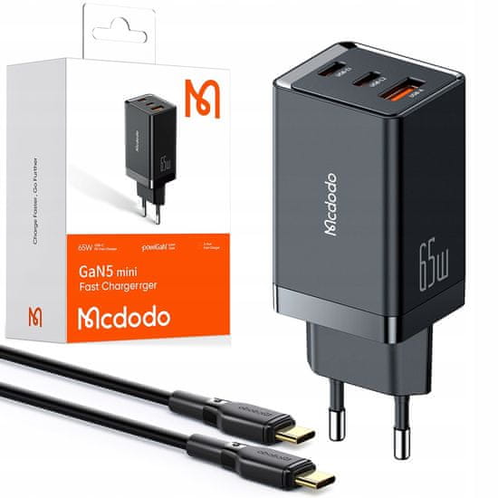 Mcdodo MCDODO HITRO POLNILNO NAPAJANJE 3X USB-C PD USB GAN 67W KABEL 2M