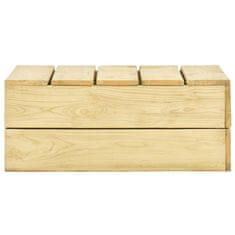 Vidaxl Vrtna miza 75x75x31 cm impregnirana borovina