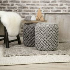 eoshop Pleten puf Pouf Royal 888 srebro