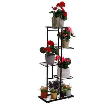 KONDELA Kovinsko stojalo za rože, temno siva, TIP BAMIR 1