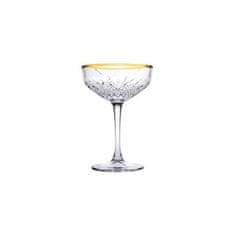 Timeless komplet 4 kozarcev za penino, z zlatim robom, 25 cl