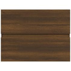 Vidaxl Omarica za umivalnik rjavi hrast 60x38,5x45 cm konstruiran les