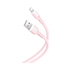 XO Kabel USB-A na Lightning 8-pin NB212 1m 2,1A roza