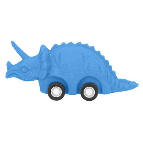 Dino World ASST | Gumijasti dinozaver z vztrajnikom , Triceratops - modra