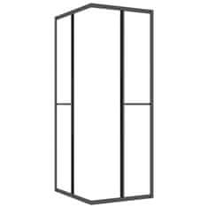 Vidaxl Tuš kabina mlečno steklo ESG 80x70x180 cm črna