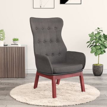 Vidaxl vidaXL Ležalnik, temno siv, oblazinjen s tkanino