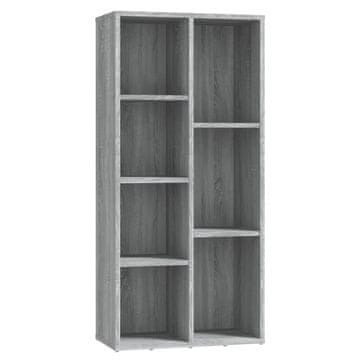 Vidaxl Knjižna omara siva sonoma 50x25x106 cm