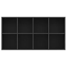 Vidaxl Knjižna omara / komoda črna 66x30x130 cm iverna plošča