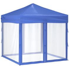 shumee Zložljiv vrtni šotor s stranicami moder 2x2 m