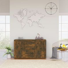 Vidaxl Komoda dimljeni hrast 120x36x69 cm konstruiran les