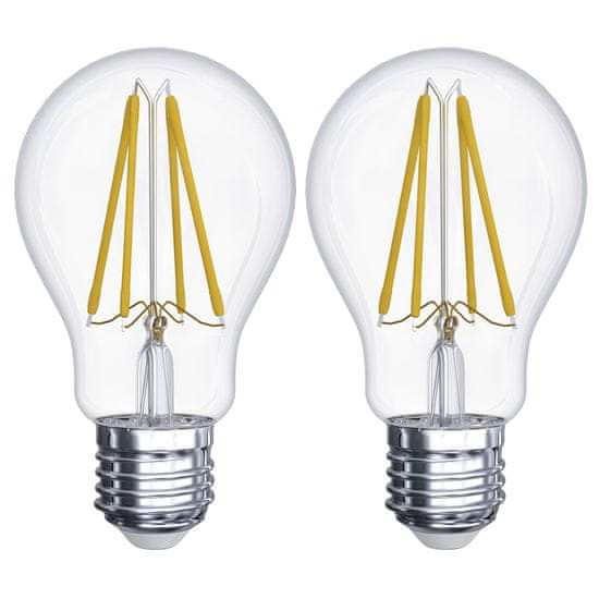 Emos LED filament žarnica, A60, 6,7 W, E27, topla bela, dva kosa