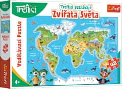 Trefl Puzzle ici poznajo živali sveta / 48 kosov