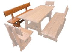 CASARREDO Vrtna klop iz masivnega smrekovega lesa za 3 osebe, izbira barve lazure, 200 cm