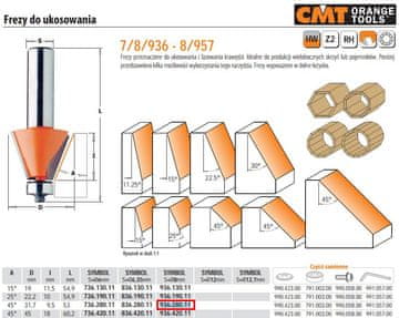 CMT Frezalo z ležajem Hm A=45 D=31,7 I=9,5 S=8
