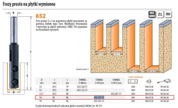 CMT Ravni rezkarji Hm D=14 I=50 L=95,7 S=12 Z=1, indeksne ploščice