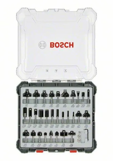 Bosch Komplet rezkarjev 30 kosov s pecljem 8 mm