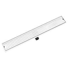 Vidaxl Kanaleta za tuš z luknjicami 93x14 cm nerjaveče jeklo