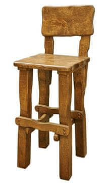 CASARREDO Visok vrtni stol iz masivnega jelševega lesa, rjav (brunat)