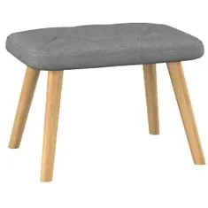 Greatstore Gugalni stol s stolčkom temno sivo blago