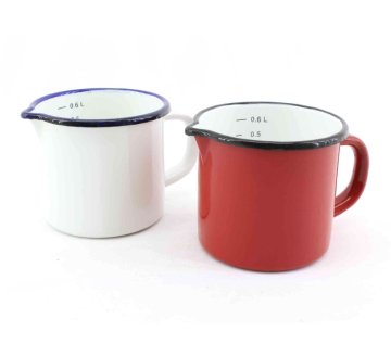 Emajlirani vrč 730ml ¤10cm z izlivom, merilna skodelica