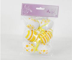 Autronic Plastična jajca 6cm, cena za 1 vrečka (6 kosov), rumeno-belo VEL810245