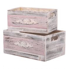 Autronic Ovitek za rože lesena, nastavljeno 2ks. Cena 1sadu. AB2163-LILA