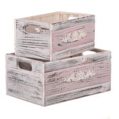 Autronic Ovitek za rože lesena, nastavljeno 2ks. Cena 1sadu. AB2163-LILA