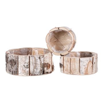 Autronic Ovitek za rože iz breze. Nastavljeno 3ks. OC3779