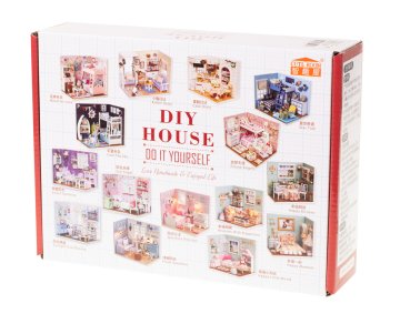 Ikonka Aga Retro lesena hišica za punčke DIY 3013