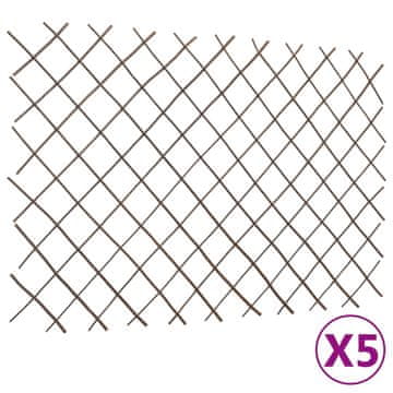 Vidaxl Mrežaste ograje iz vrbe 5 kosov 180x120 cm