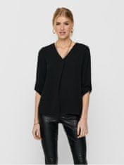 Jacqueline de Yong Ženska bluza JDYDIVYA Loose Fit 15226911 Black (Velikost 36)