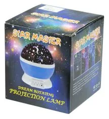 Aga Star projektor - nočna luč 2v1 USB modra