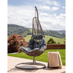 eoshop Viseči fotelj Kalea 2 NEW s stojalom, siv/svetlo siv, 130 kg, za notranje in zunanje prostore