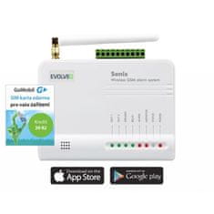 Evolveo Sonix brezžični GSM alarm, senzor gibanja, zunanja sirena, aplikacije za Android in iOs
