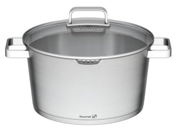 G21 Gourmet Magic lonec s cedilom 28 cm s pokrovom iz nerjavečega jekla