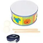 Legler Otroški leseni glasbeni instrumenti za majhne noge Drum Animals