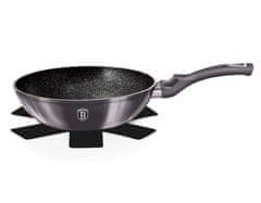 Berlingerhaus Ponev WOK z marmornato površino 28 cm Carbon PRO Line BH-6900