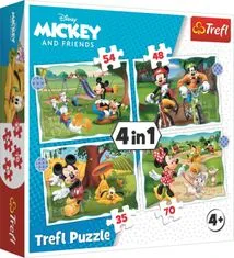 Trefl Puzzle Miki Miška: Lep dan 4v1 (35,48,54,70 kosov)