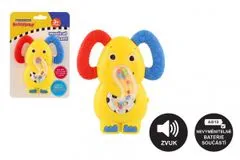 Teddies Griček/igračka slon iz plastike 10x12cm na baterije z zvokom na kartici 3m+
