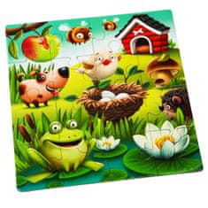 New Classic Toys Puzzlika 12985 Priljubljene živali 3 v 1 - sestavljanka 3 slike 50 kosov
