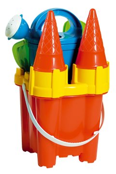 Androni Komplet za grad iz peska - višina 29 cm rdeča