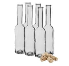 Biowin Steklenica steklena 200ml Lijak prozoren z zamaškom
