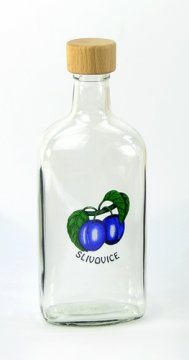 Kovovýroba Jeníkov Steklena steklenica 700ml GIN s pokrovom ŠVESTKA