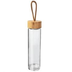 Orion Steklenica za pohodništvo steklo/bambus s cedilom 500ml