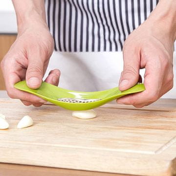 Stiskalnica za česen iz nerjavnega jekla/plastike ČOLN