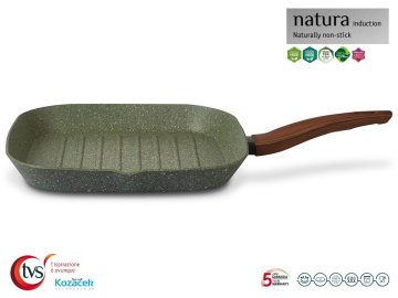 TVS Ponev za peko na žaru z neprebojno plastjo 28x28cm NATURA z indukcijo